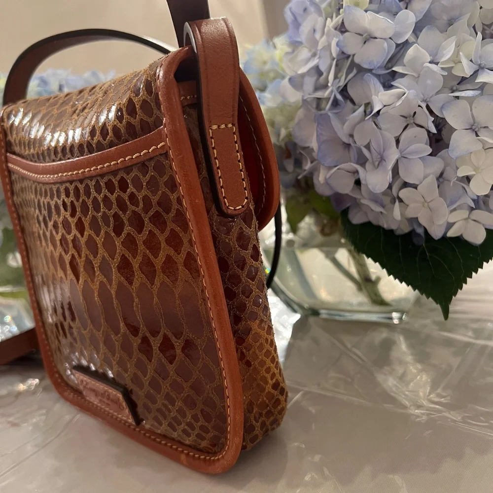 Dooney & Bourke Vintage Snakeskin North South Crossbody EUC
